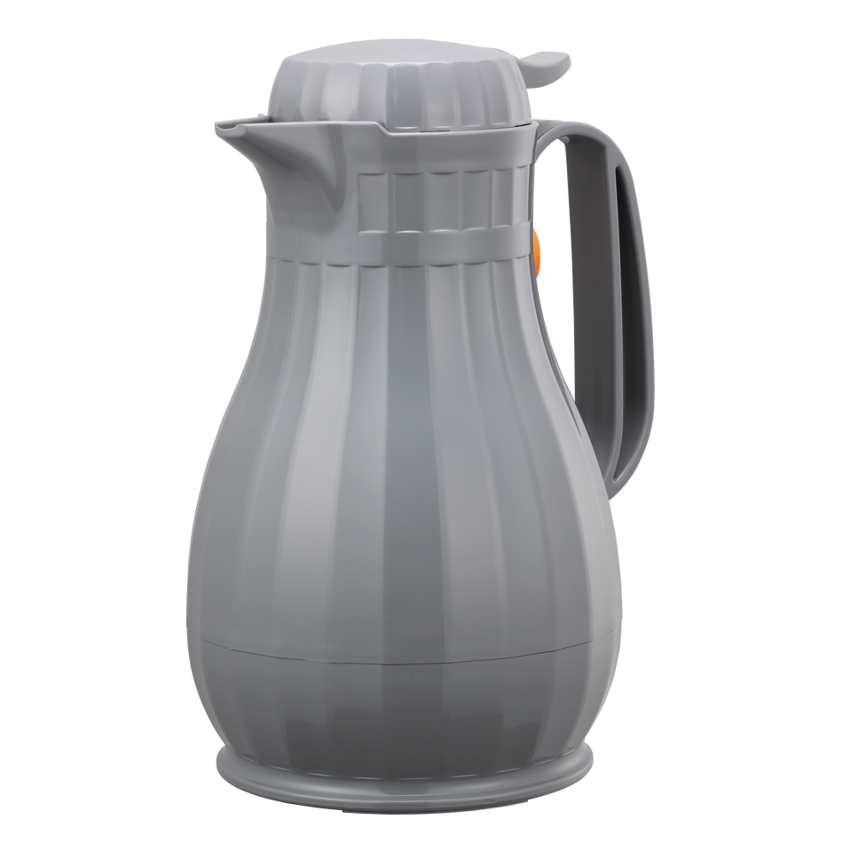 Eco-Serv™ Carafe 1.3-Liter Foam Lined Plastic Server with Push Button Lid in Gray