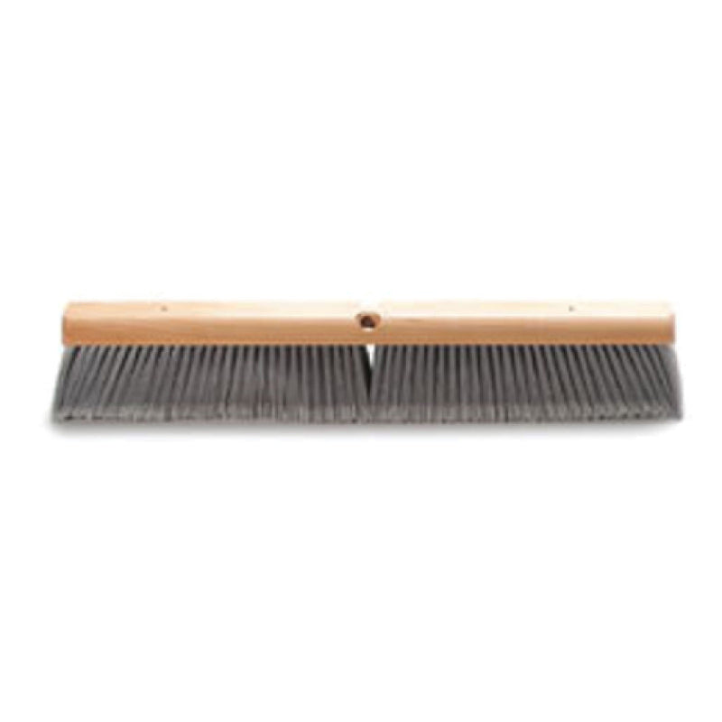 Carlisle 4501423 24 Inch Hardwood Block Broom Head Gray Polypropylene Bristles