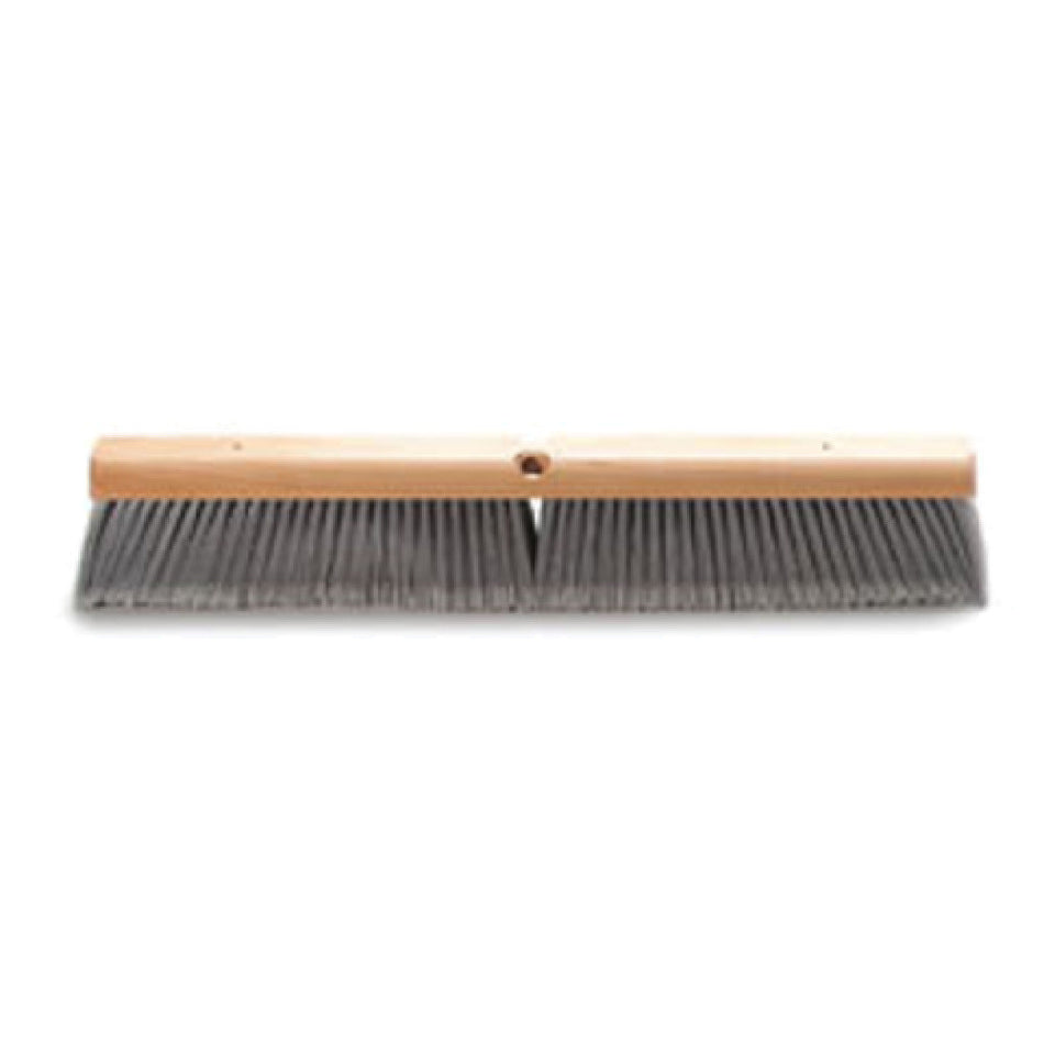 Carlisle 4501423 24 Inch Hardwood Block Broom Head Gray Polypropylene Bristles
