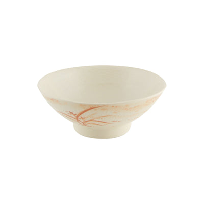 Thunder Group 5770 24 Oz Bowl Break Resistant BPA Free Gold Orchid Melamine