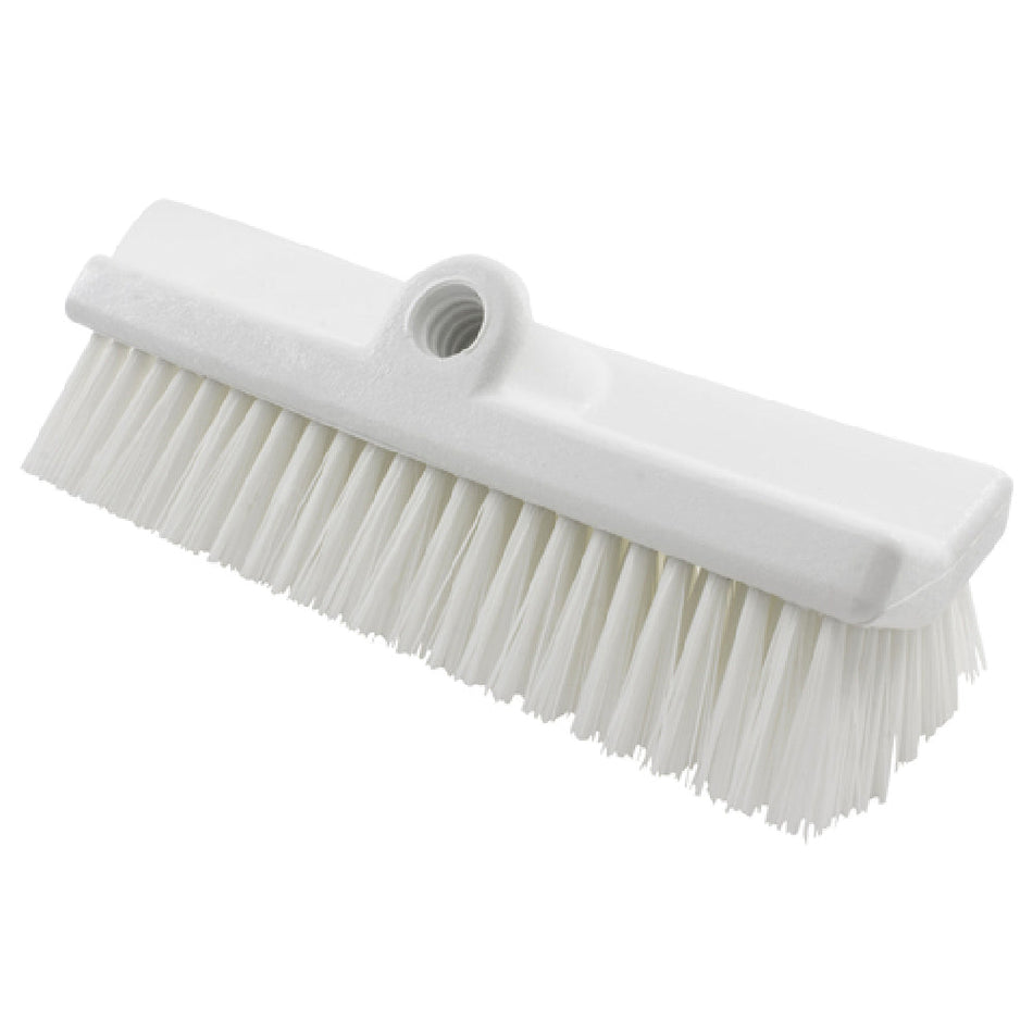 Carlisle 40423EC25 10 Inch Dual Surface Floor Scrub Brush Tan with Crimped Bristles