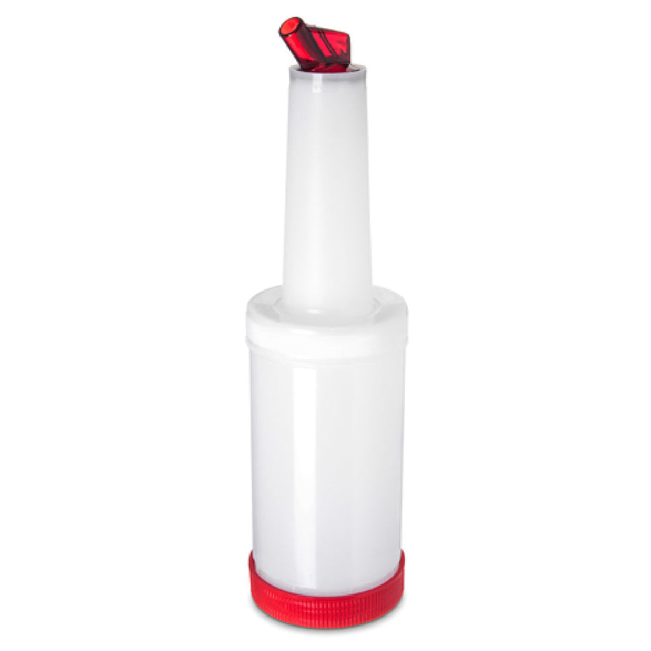 Carlisle PS601N05 32 Oz Container with Color Coordinated Spout Red Polyethylene