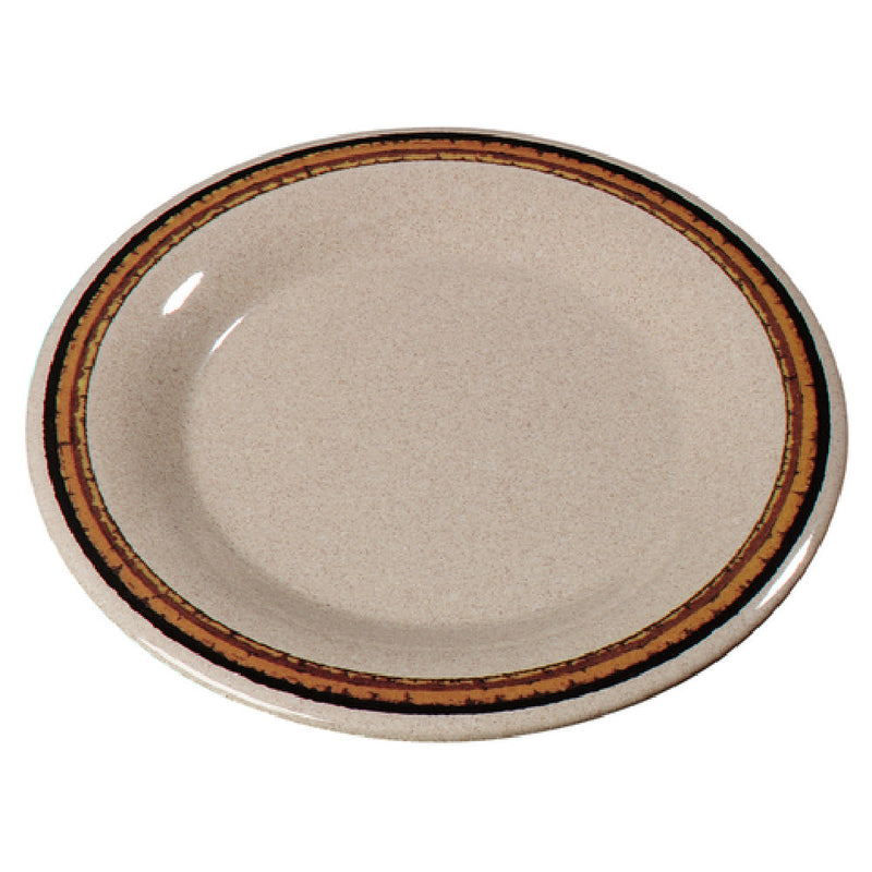 Carlisle 43013908 9 Inch Diameter Wide Rim Plastic Dinner Plate Melamine Designs Patterns