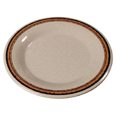 Carlisle 43013908 9 Inch Diameter Wide Rim Plastic Dinner Plate Melamine Designs Patterns