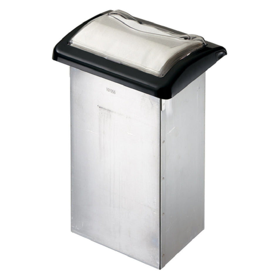 Carlisle H2005CLBK 8.8 Inch Stainless Steel Napkin Dispenser with Dual Latch