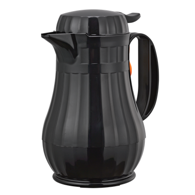 Eco-Serv™ Carafe 0.6-Liter Foam Lined Plastic Server with Push Button Lid in Black