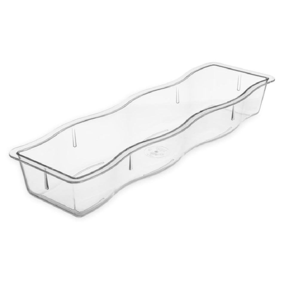 Carlisle 698207 20 Inch Wave Displayware Pan 4.45 Quart Clear Polycarbonate