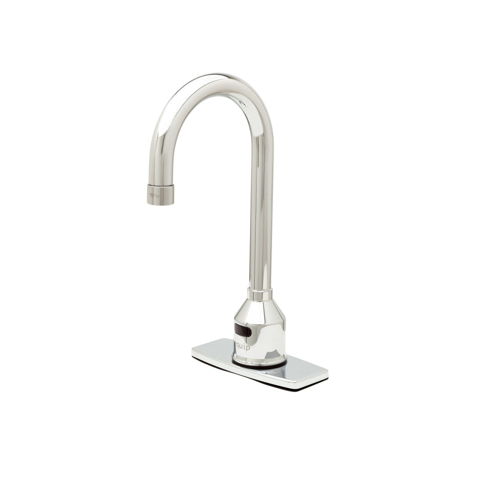 Equip Sensor Faucet: Deck Mount, Single Hole, Rigid Gooseneck, 4" c/c Deck Plate