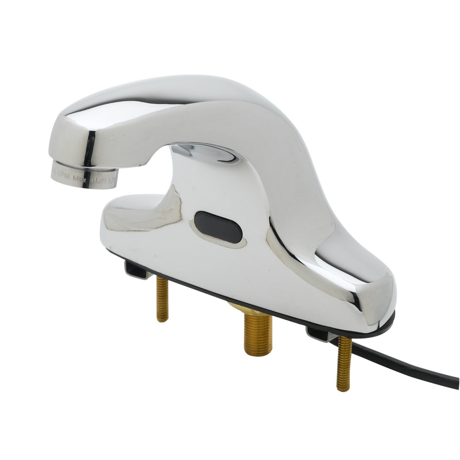 Equip Sensor Faucet: 4" Deck Mount, 5" Cast Spout, AC/DC Control Module, TMV Flat Sensor Lens