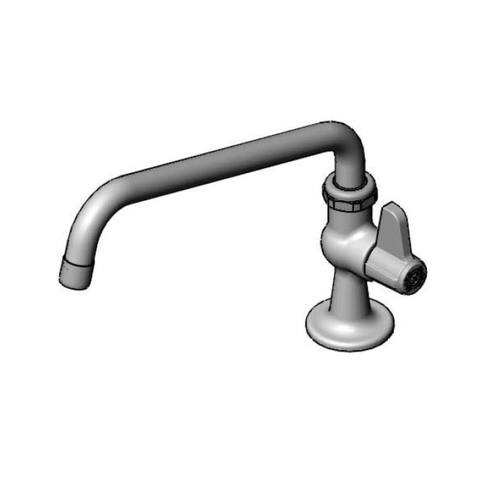 Single Supply Deck Mount Faucet with Swing Nozzle with 1.6 GPM Aerator with equip Ceramic Cartridge