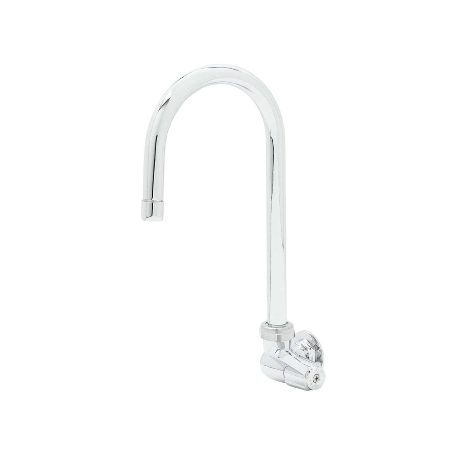 equip Single Hole, Single Temp Wall Mount Faucet, 5-9/16" Swivel GN, 1/2" NPT Female Inlet