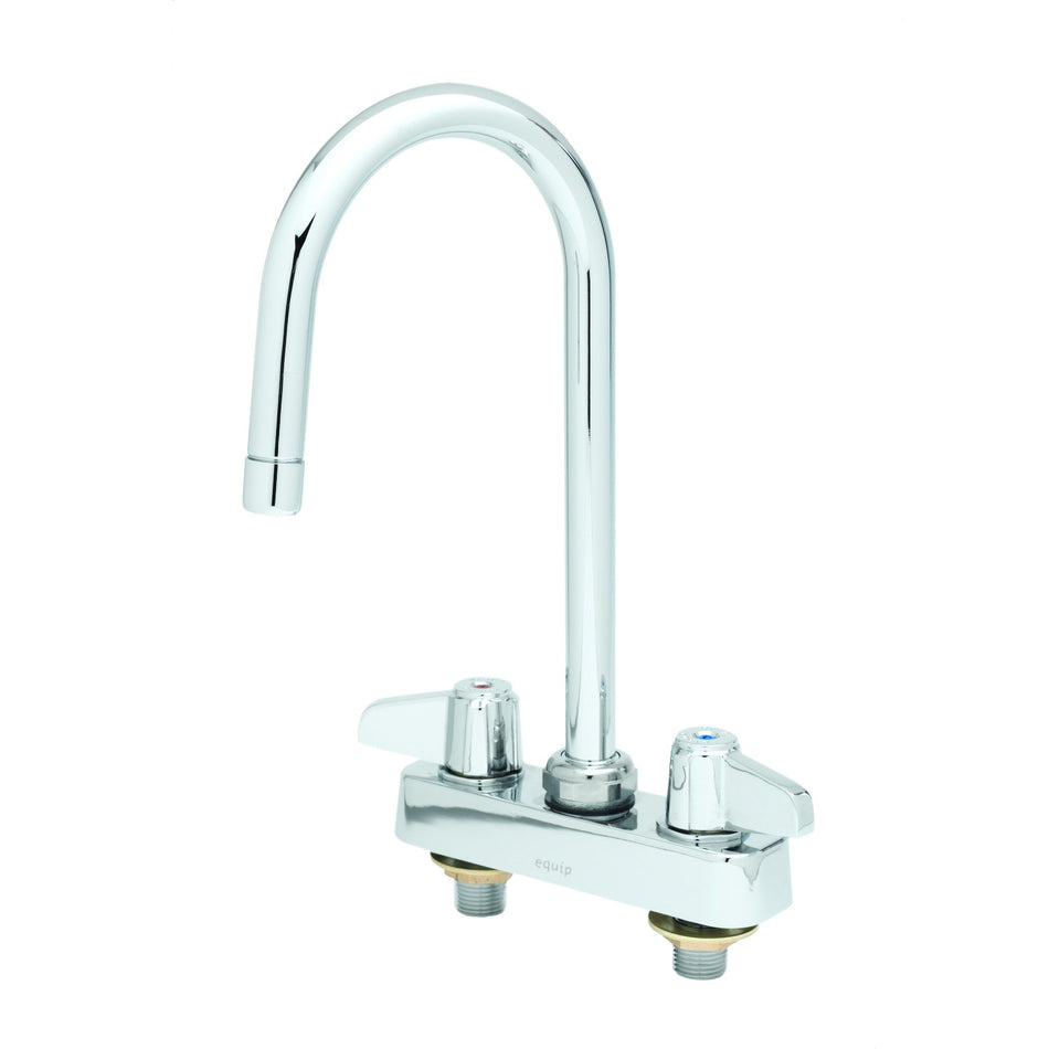 Equip 4" c/c Deck Mount Workboard Faucet w/ 3" Swivel Gooseneck & 2.2 GPM Aerator