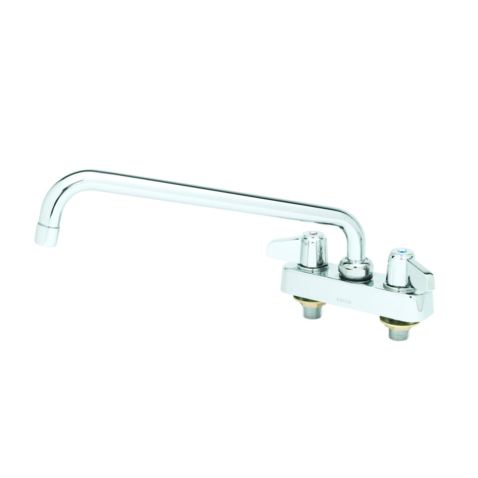 Equip Workboard Faucet, 4" c/c Deck Mount, Lever Handles, 12" Swing Nozzle
