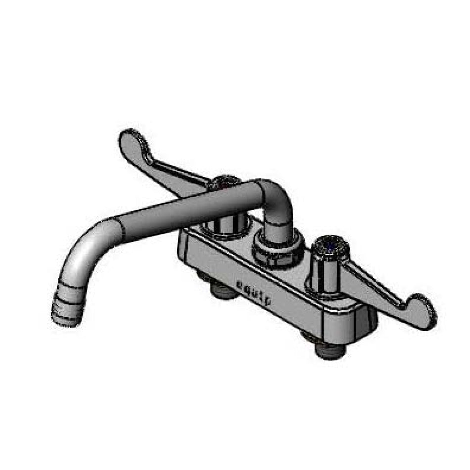 T&S Brass 5F-4CWX08 Equip Workboard Faucet - Wrist Handles & 8" Nozzle