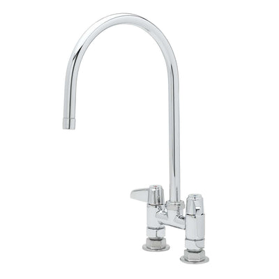 T&S Brass 5F-4DLS09 Equip Deck Mount Faucet - 9" Swivel GN Spout