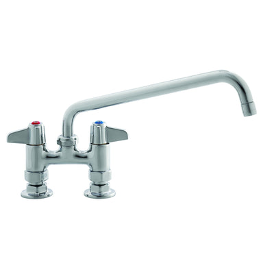 T&S Brass 5F-4DLS10 Equip Deck Mount Faucet - 10" Nozzle & Supply Kit