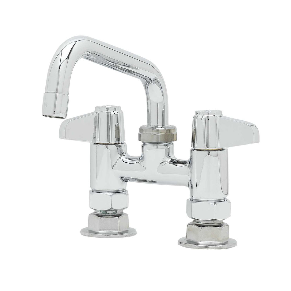 T&S 5F-4DLX06 Deck Mount Faucet - 6" Swivel Spout, 4" Centers