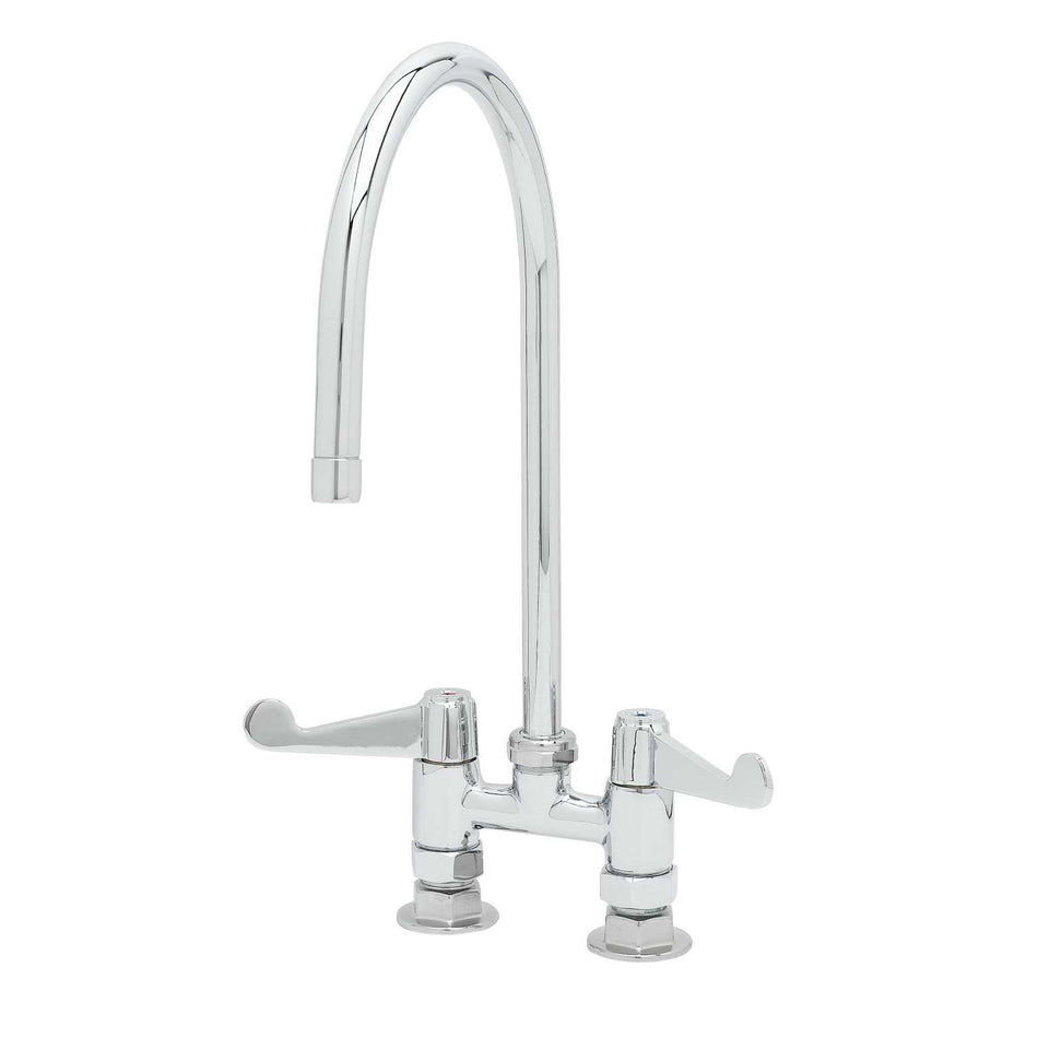 T&S Brass 5F-4DWS09 Equip Deck Mount Faucet - 9" Swivel GN Spout