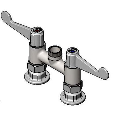 T&S Brass 5F-4DWX00 Equip Deck Mount Faucet Base - 4" Centers