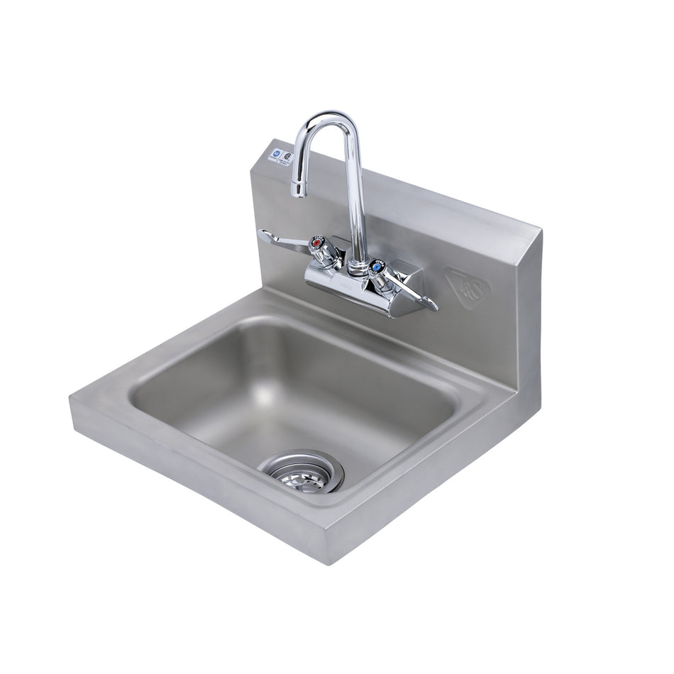 Sink Package: Hand Wash Sink w/ Drain Assembly & 5F-4WWX03 Manual Faucet
