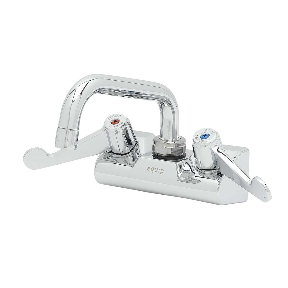 Equip 4" Wall Mount Faucet w/ 6" Swing Nozzle, 4" Wrist Handles, 2.2 gpm Aerator
