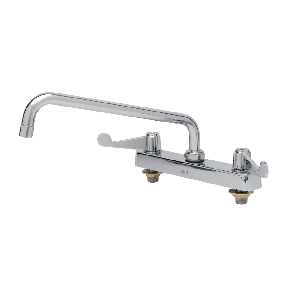 Equip 8" Deck Mount Workboard Faucet, 10" Swing Nozzle, 4" Wrist-Action Handles