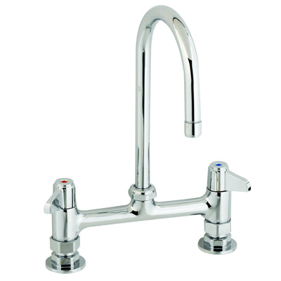 T&S Brass 5F-8DLS05CA Equip Deck Mount Faucet - 5-7/8" GN & Supply Kit