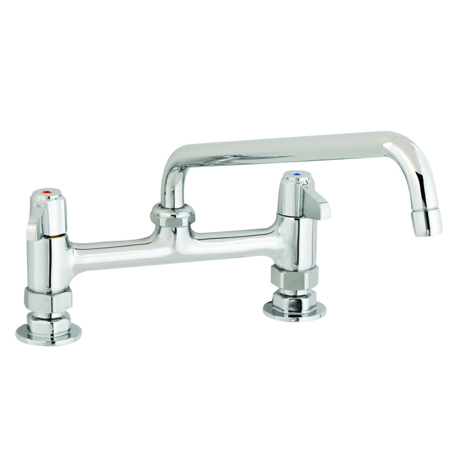 T&S 5F-8DLX08 Deck Mount Faucet - 8" Swing Spout, 8" Center