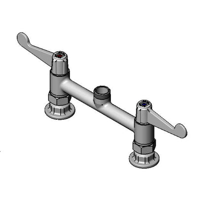T&S Brass 5F-8DWS00 Equip Deck Mount Faucet Base - 4" Handles