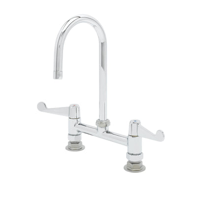 T&S Brass 5F-8DWS05 Equip Deck Mount Faucet - Gooseneck & Supply Kit
