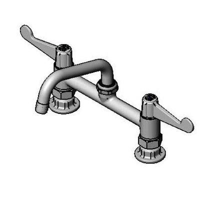 T&S Brass 5F-8DWS06 Equip Deck Mount Faucet - 6" Nozzle & Supply Kit