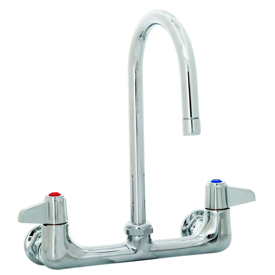 Faucet, Wall Mount, 8" Centers, 5-1/2" Swivel Gooseneck