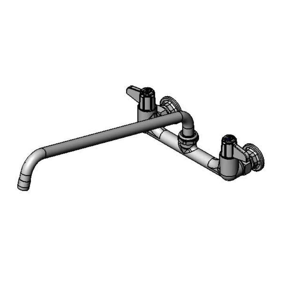 Faucet, Wall Mount, 8" Centers, 16" Swing Nozzle