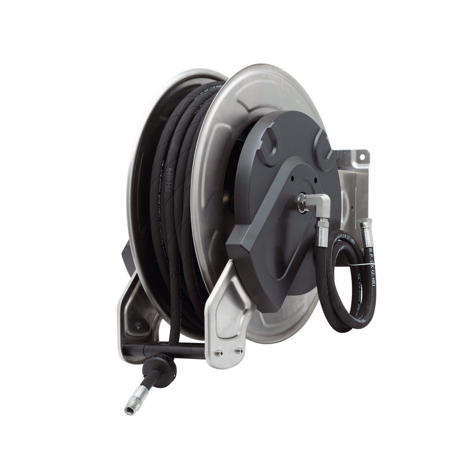 T&S Brass 5HR-361 SS Open Hose Reel - 82' Hose (No Valve)