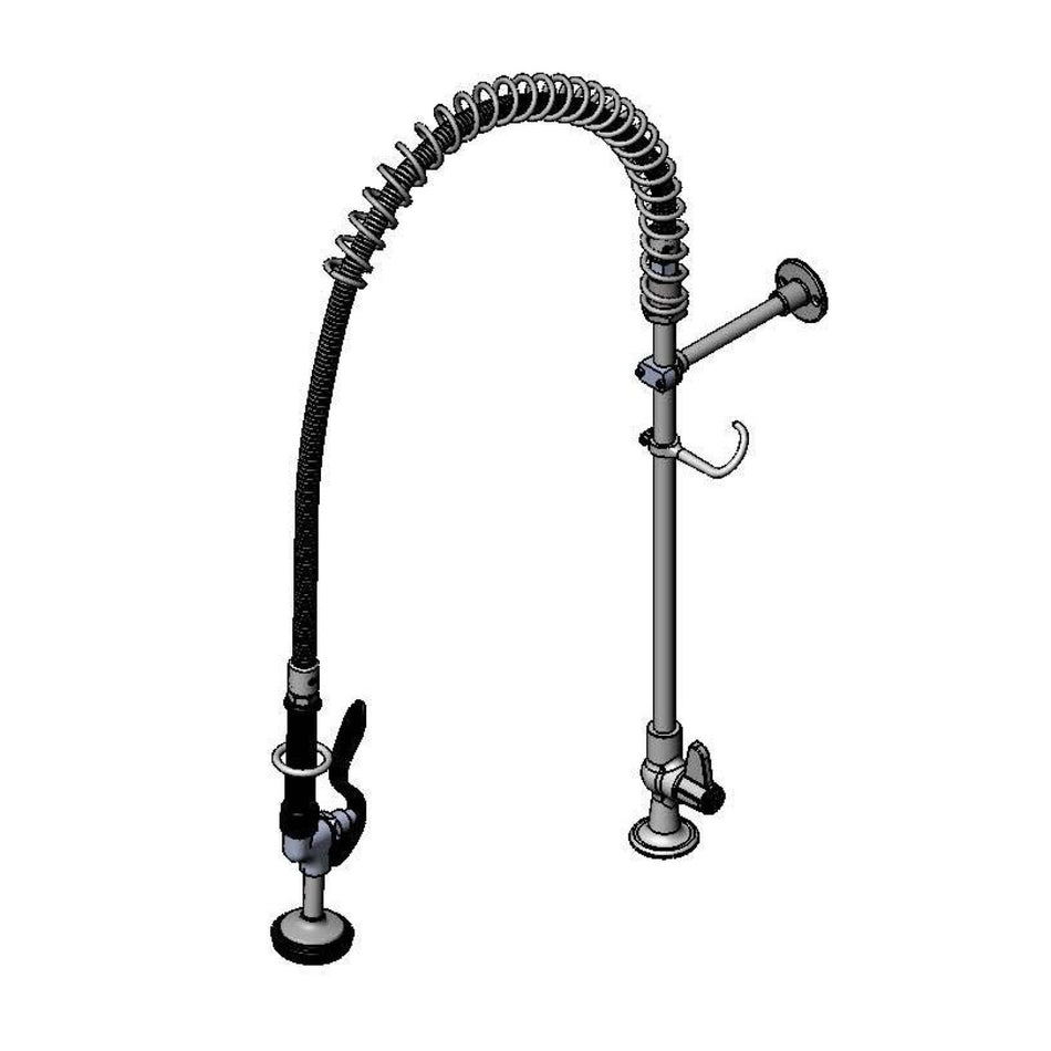 Equip Pre-Rinse Unit: Single Hole, Less Add-on Faucet, QT Ceramic Cartridge, Lever Handles