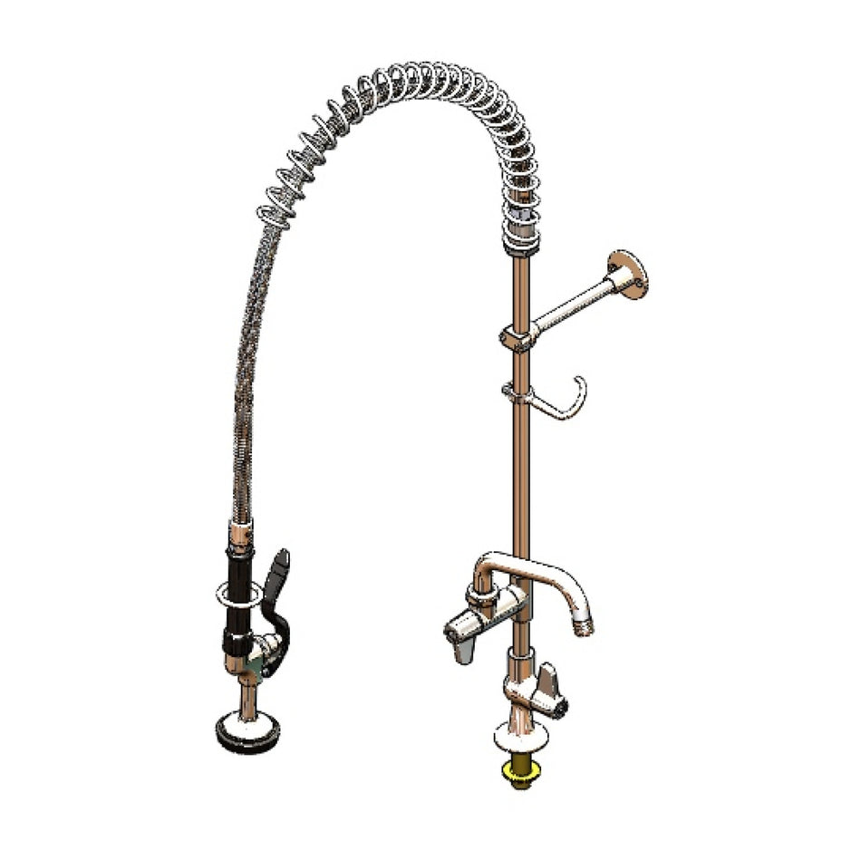 T&S 5PR-1S06 Deck Mount Prerinse Unit, Single Hole w/ 6" Add-On-Faucet