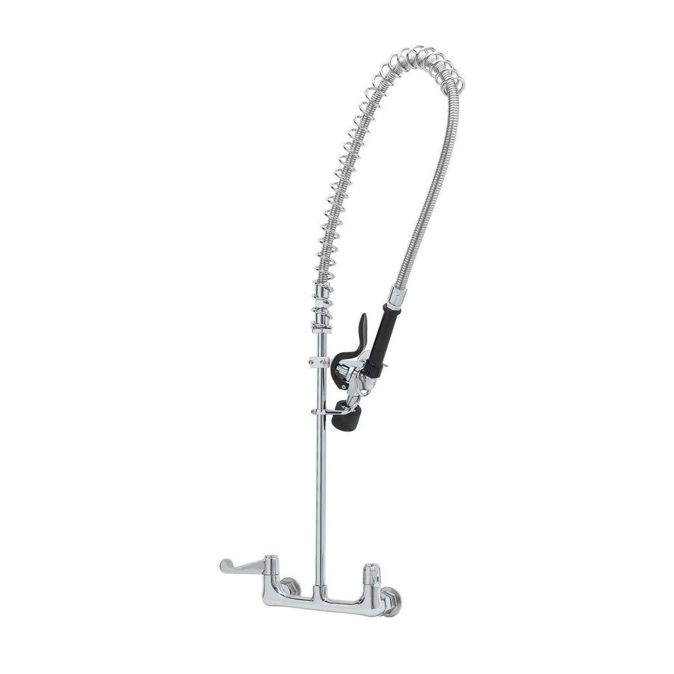 T&S 5PR-8W00-C 31 7/16"H Wall Mount Pre Rinse Faucet - 1 1/5 GPM, Base with Nozzle