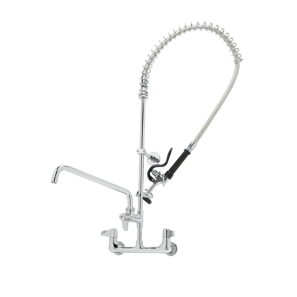 T&S 5PR-8W10 35 11/16"H Wall Mount Pre Rinse Faucet - 1.15 GPM, Base with Nozzle