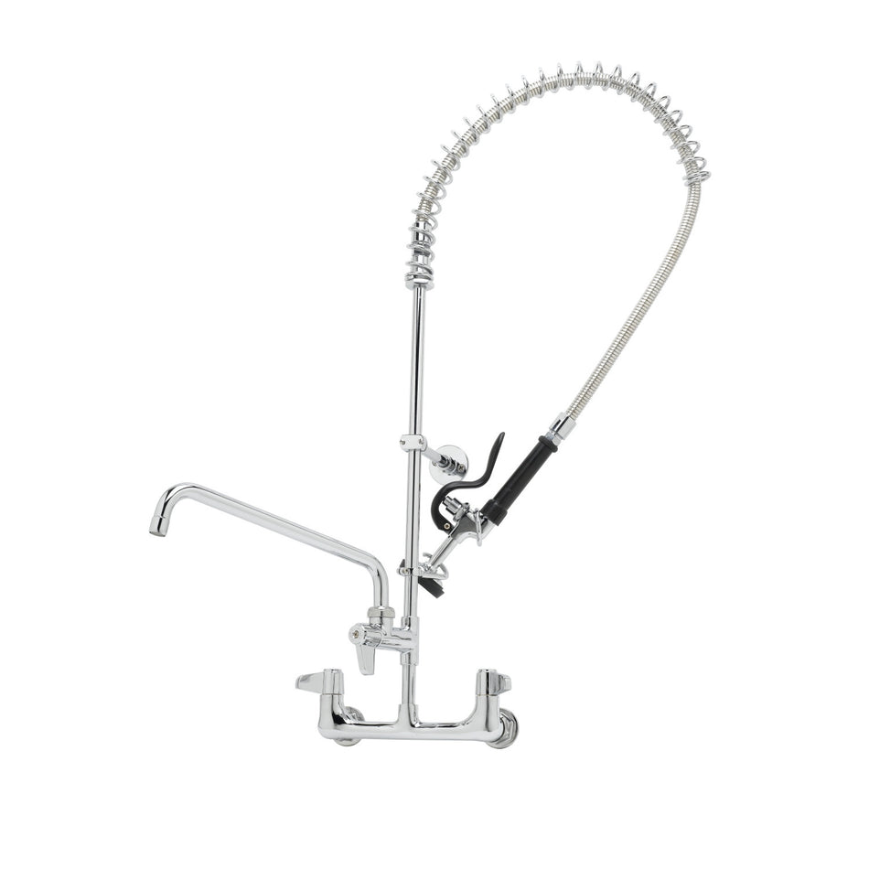 T&S 5PR-8W12 35 11/16"H Wall Mount Pre Rinse Faucet - 1.15 GPM, Base with Nozzle