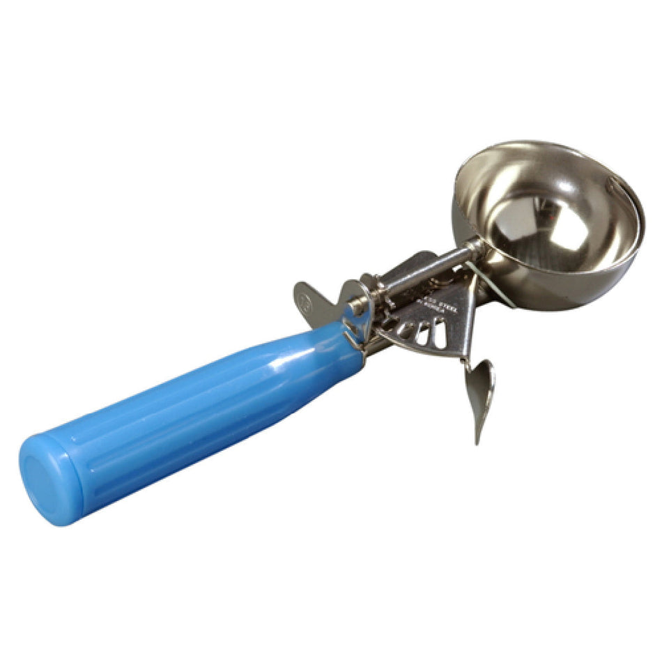 Carlisle 60300-16 2-3/4 Oz Disher Ribbed Plastic Handle Stainless Steel Blue