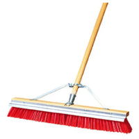 Carlisle 36952424 24 Inch Broom Push Hardwood Block with Steel Scraper Blade