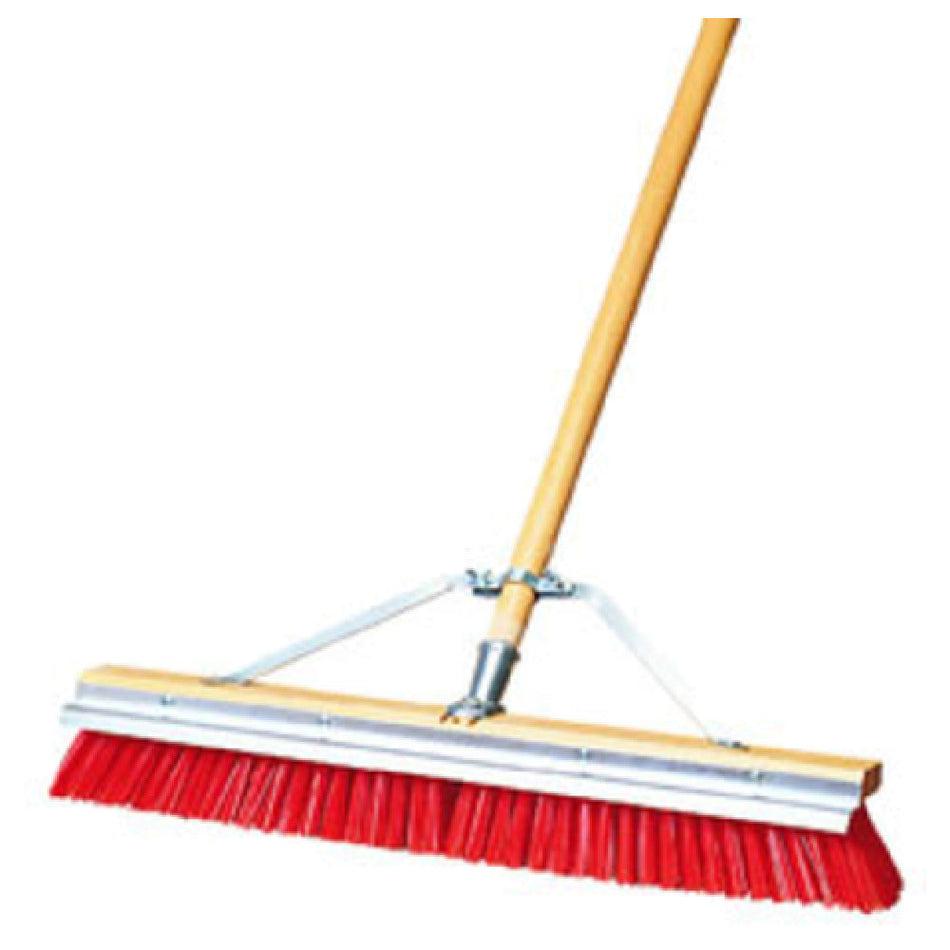 Carlisle 36952424 24 Inch Broom Push Hardwood Block with Steel Scraper Blade