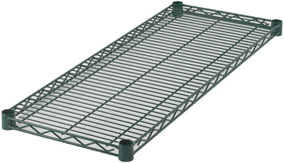 Winco VEX-1460 60 Inch Shelf Includes 4 Sleeve Clips Wire Epoxy Coated Green