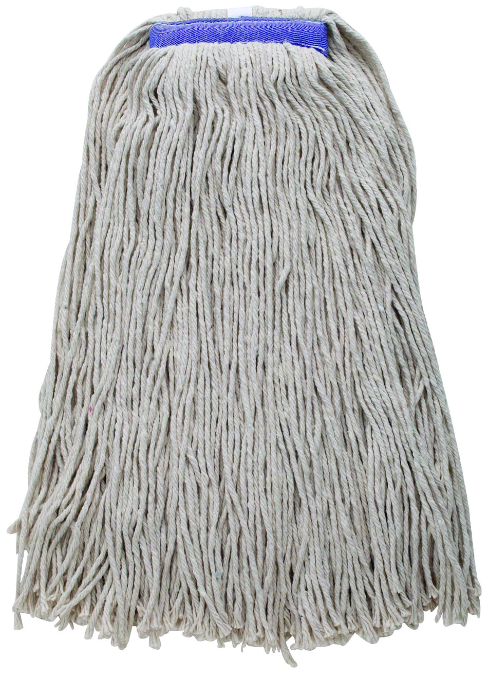 Winco MOP-32WC 32 Oz. Wet Mop Head Cut End 4-Ply Poly Cotton Blend White