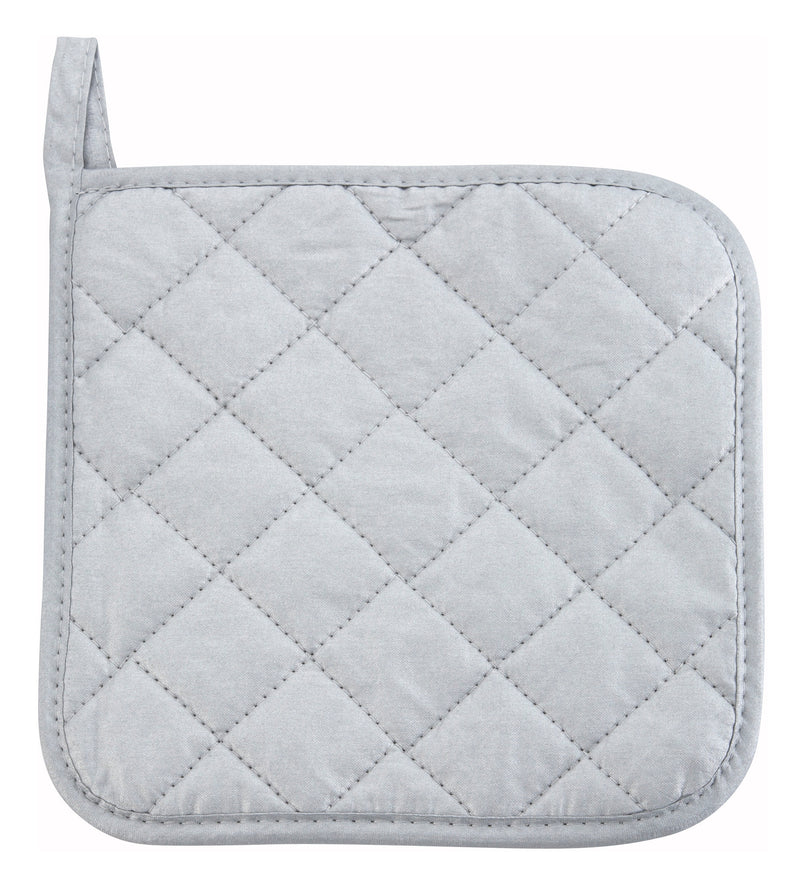 Winco PH-8S 8 Inch Pot Holder Silicone Coated Cotton Silver