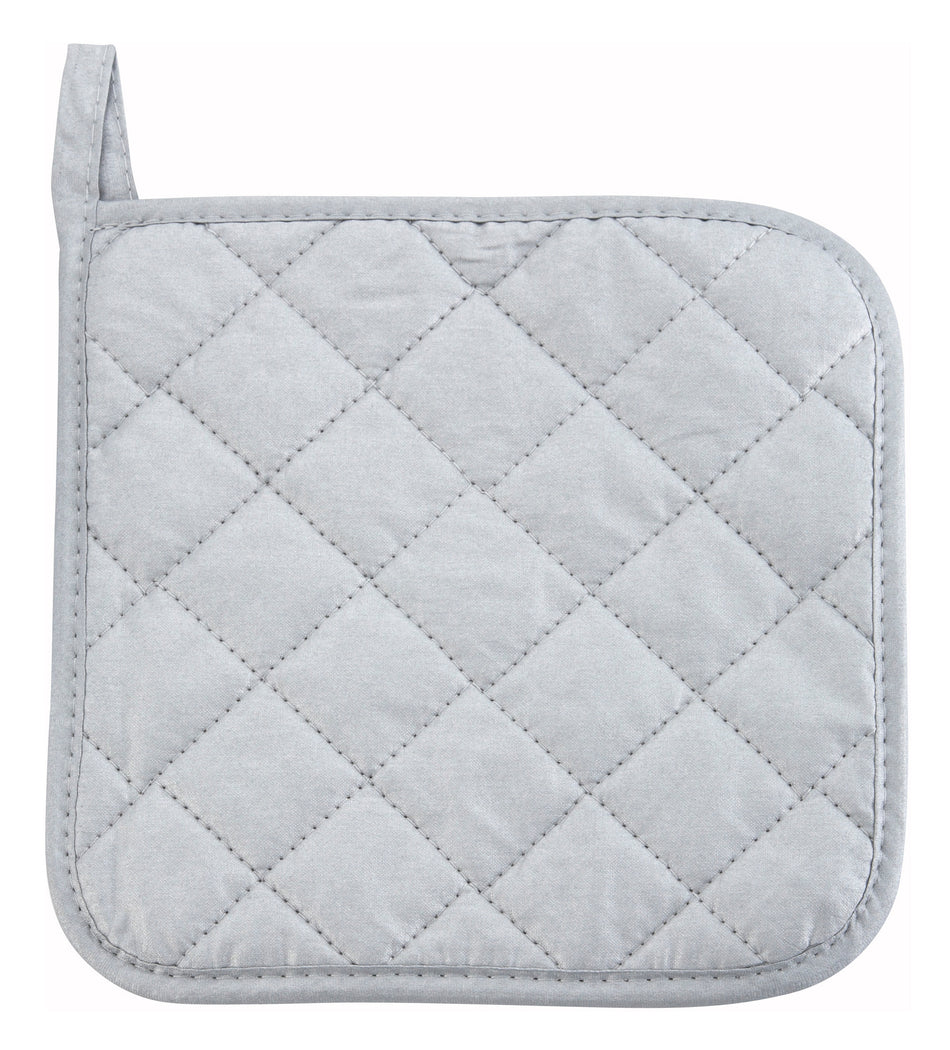 Winco PH-8S 8 Inch Pot Holder Silicone Coated Cotton Silver