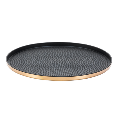 Modern Edge Medium 12" Round Serving Tray in Rose Gold