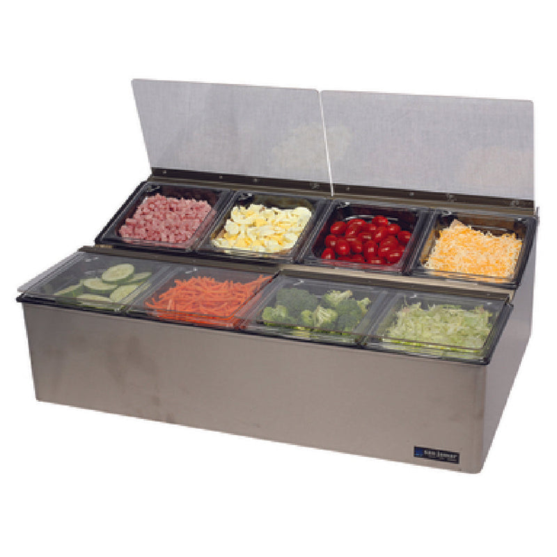 Carlisle FP9248FL 25 Inch Stainless Steel Food Prep Center - EZ-Chill Packs Full Double 8 1/6
