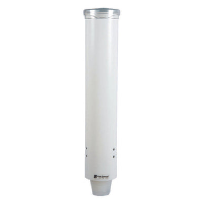 Carlisle C4160WH 16 Inch Wall Mount Water Cup Dispenser with Top-loading Design White Plastic