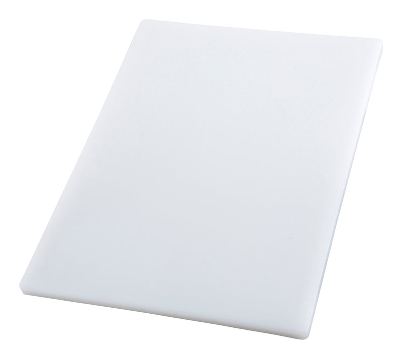 Winco CBH-1218 12 Inch Cutting Board Rectangular BPA Free White Plastic